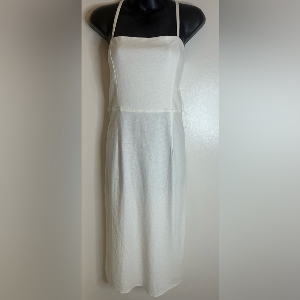 Wild Fable White Backless Lace-Up Dress